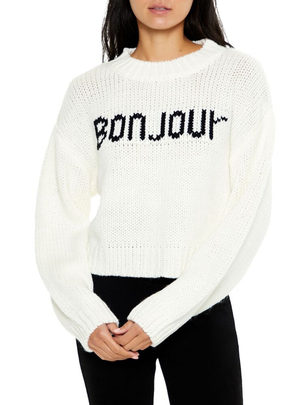Forever 21 Bonjour Euro Sweater